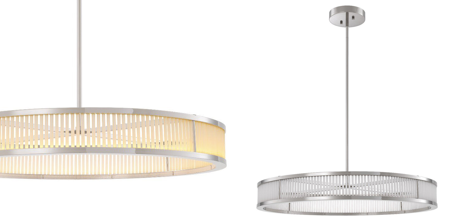 Люстра Eichholtz Chandelier Thibaud L Nickel - фото