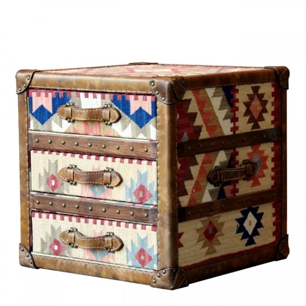 Сундук Kilim Cube Chest Мульти в Новосибирске | Loft Concept 