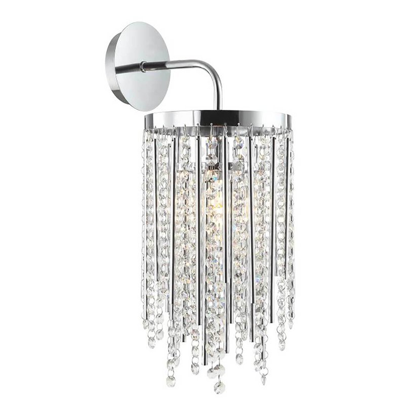 Бра Crystal Wind Chimes Chrome Wall Lamp Хром Прозрачный в Новосибирске | Loft Concept 