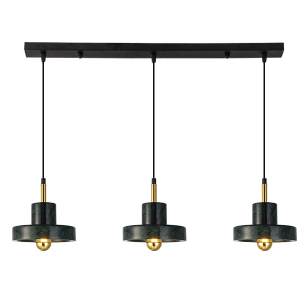 Люстра Tom Dixon Stone Pendant Black 3 Черный Золотой в Новосибирске | Loft Concept 