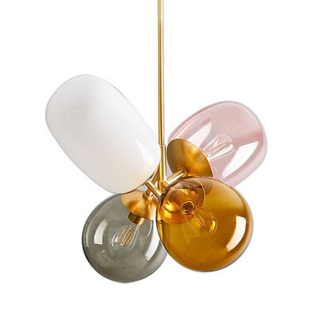 Люстра Candies Modern Balloon Glass Chandelier Золотой Мульти в Новосибирске | Loft Concept 