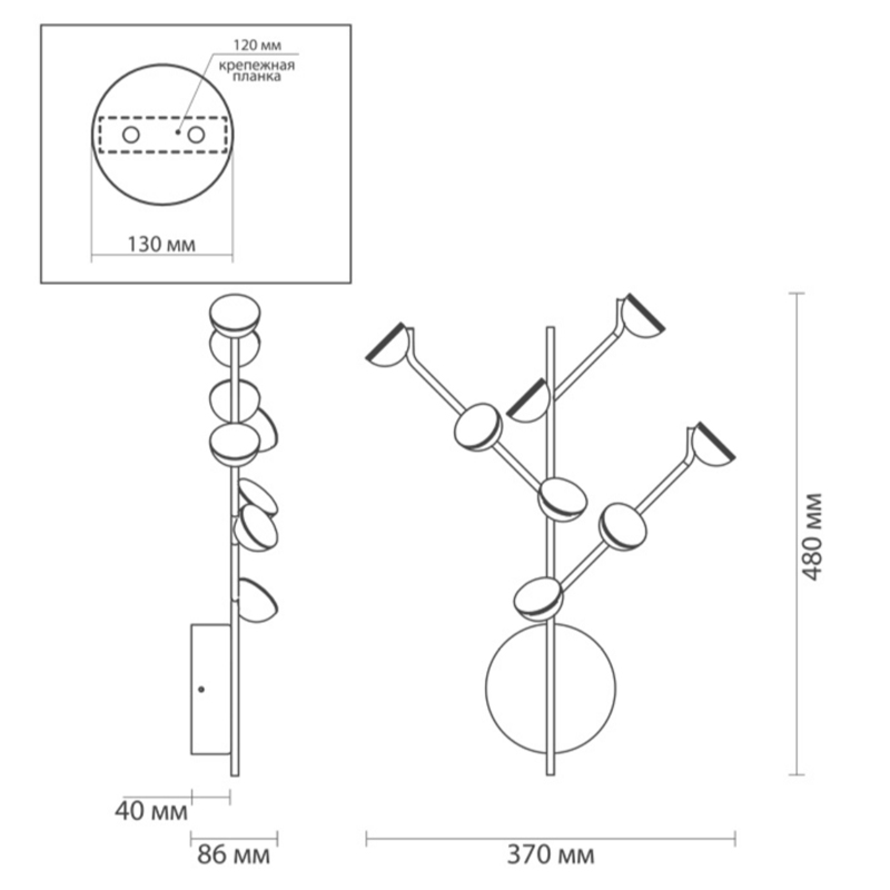 Бра Bloom Wall lamp в Новосибирске