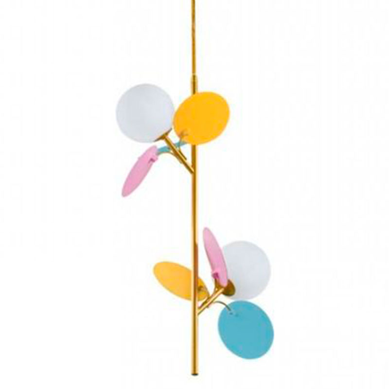 Люстра MATISSE Pendant Double multicolor Мульти Золотой Белый в Новосибирске | Loft Concept 