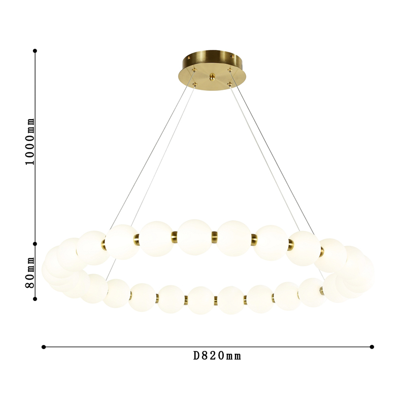 Люстра с плафоном из акриловых шаров PEARLS  в Новосибирске