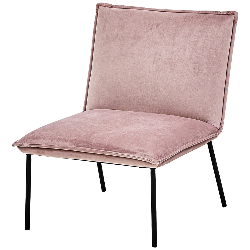 Кресло Corner Armchair Single pink Розовый пастельный Черный в Новосибирске | Loft Concept 