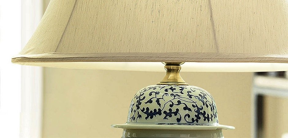 Настольная керамическая лампа с узором Kelly - Loft-Concept в Новосибирске