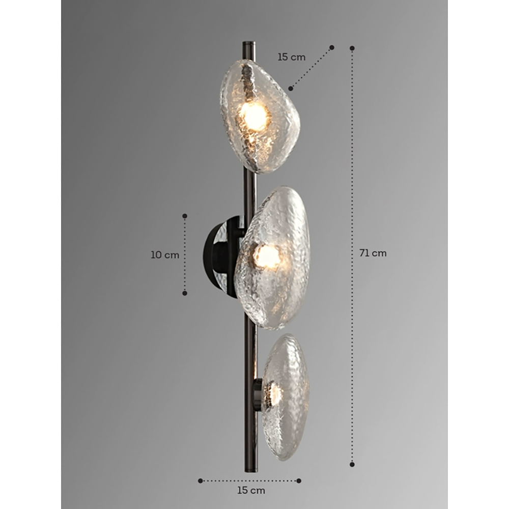 Бра LINDIS FROST LONG WALL 3 лампы Прозрачное стекло в Новосибирске