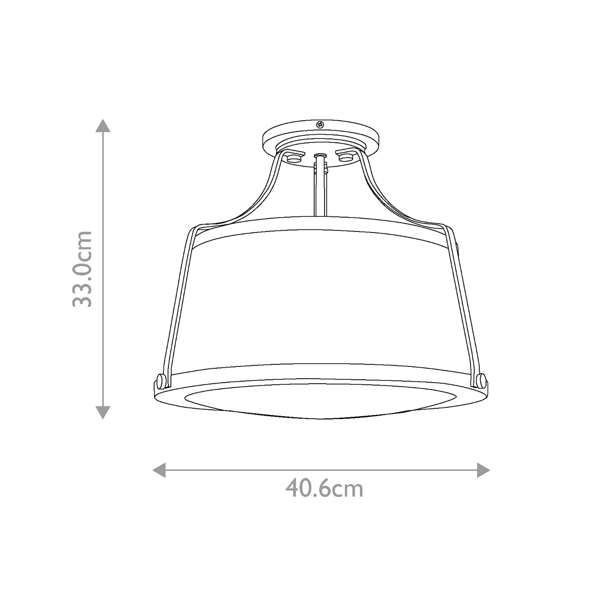 Потолочный светильник со светлым текстильным абажуром Hinkley в Новосибирске