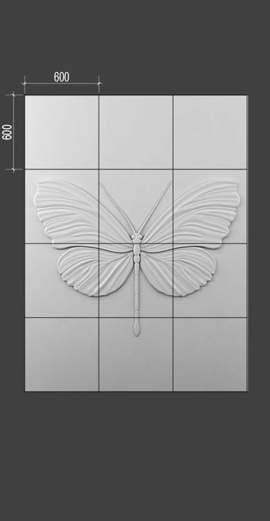 Барельеф BUTTERFLY в Новосибирске