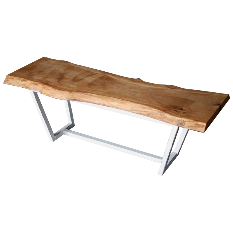 Кофейный стол Woodard Industrial Metal Rust Coffee Table Светлый дуб Белый в Новосибирске | Loft Concept 