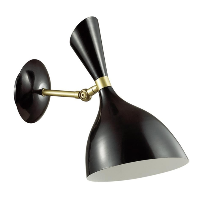 Бра Duke wall lamp Black Черный Латунь в Новосибирске | Loft Concept 