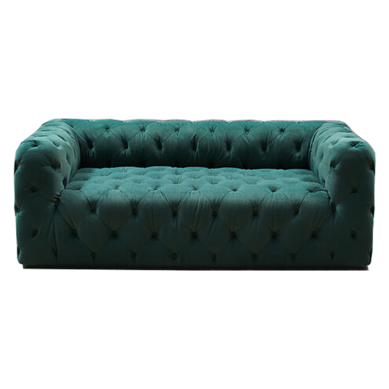 Диван Soho tufted green velor Изумрудный в Новосибирске | Loft Concept 