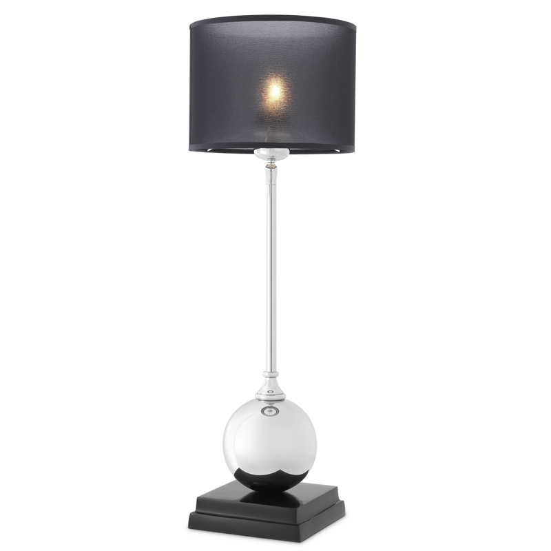 Настольная лампа Eichholtz Table Lamp Carnivale Никель Черный в Новосибирске | Loft Concept 