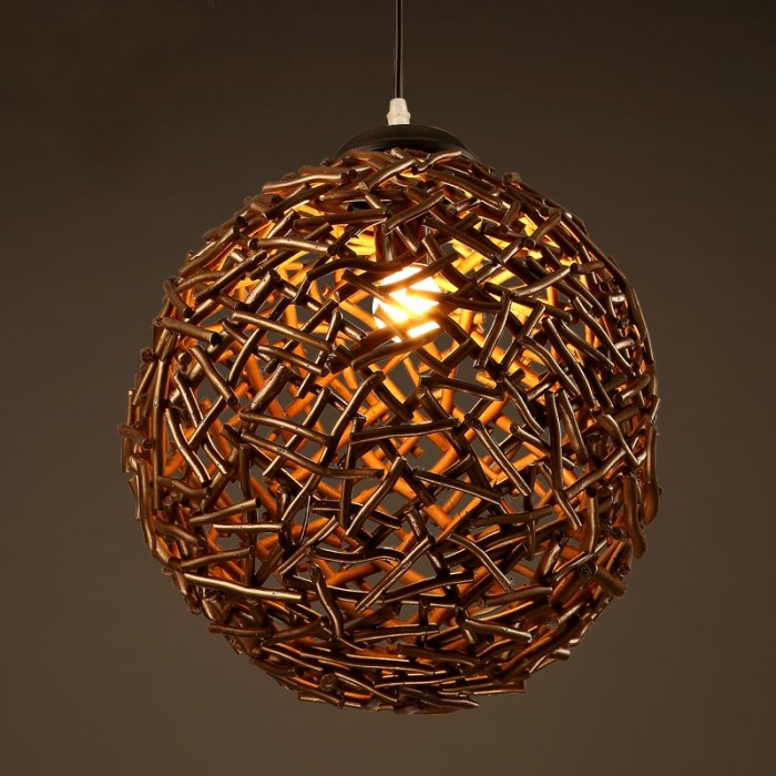 Подвесной светильник Old Wicker Pendant Sphere  в Новосибирске | Loft Concept 