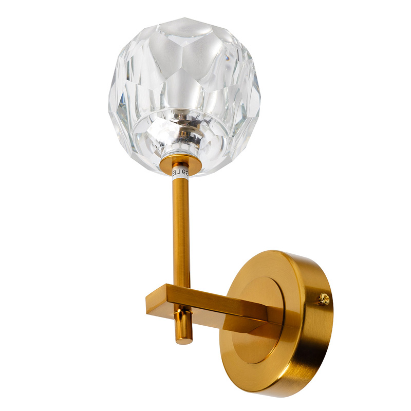 Бра RH Boule de Cristal Single Wall Lamp Gold матовое золото в Новосибирске | Loft Concept 