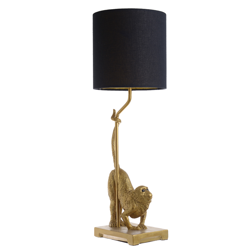 Настольная лампа Curious Monkey Table lamp Золотой Черный в Новосибирске | Loft Concept 