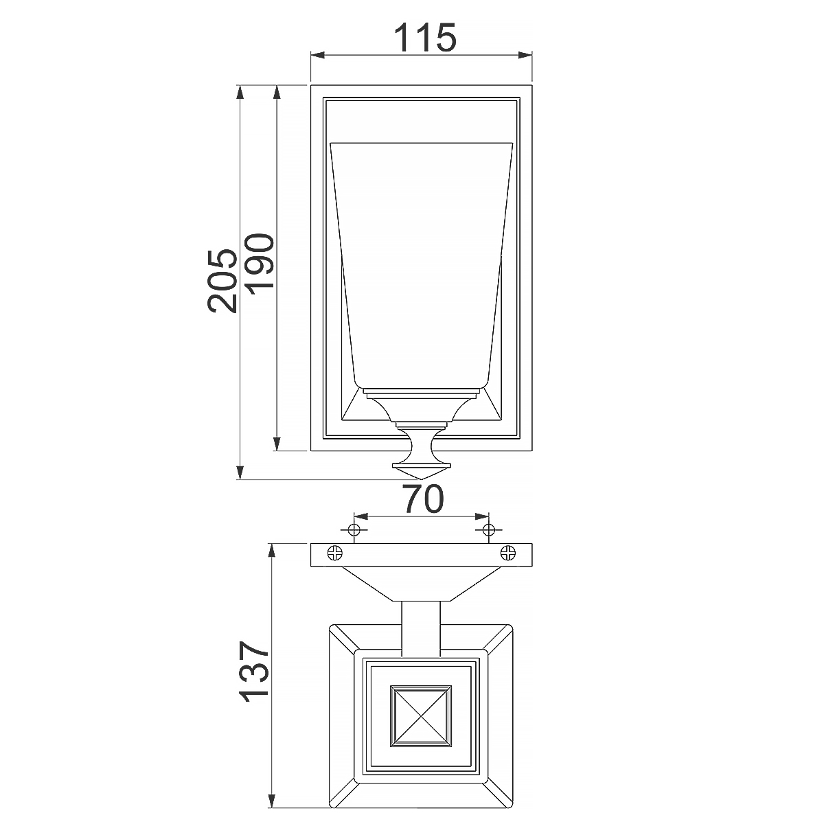 Бра с белым матовым плафоном на прямоугольном основании цвета хром Hinkley в Новосибирске