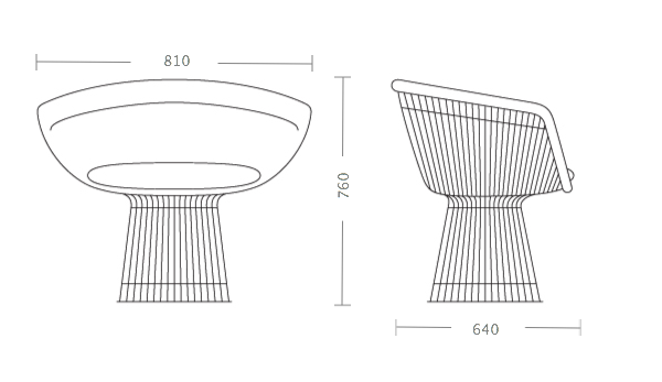 Кресло Platner lounge в Новосибирске