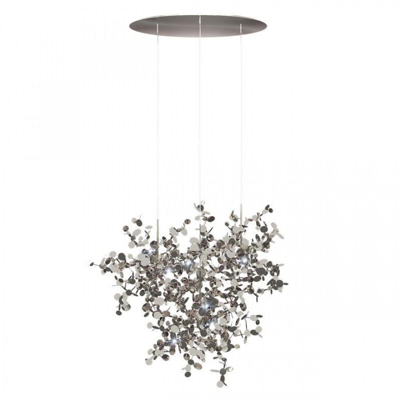 Люстра Terzani Argent Suspension Silver Pendant lamp диаметр 85 Серебряный в Новосибирске | Loft Concept 