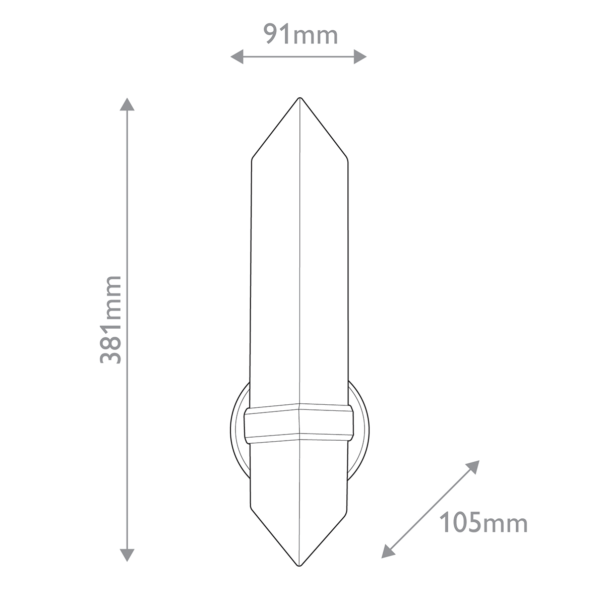 Бра черного цвета металлическое с вертикальным плафоном из алебстра Alora в Новосибирске