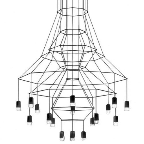 Подвесной светильник Vibia Wireflow 0315 Черный в Новосибирске | Loft Concept 