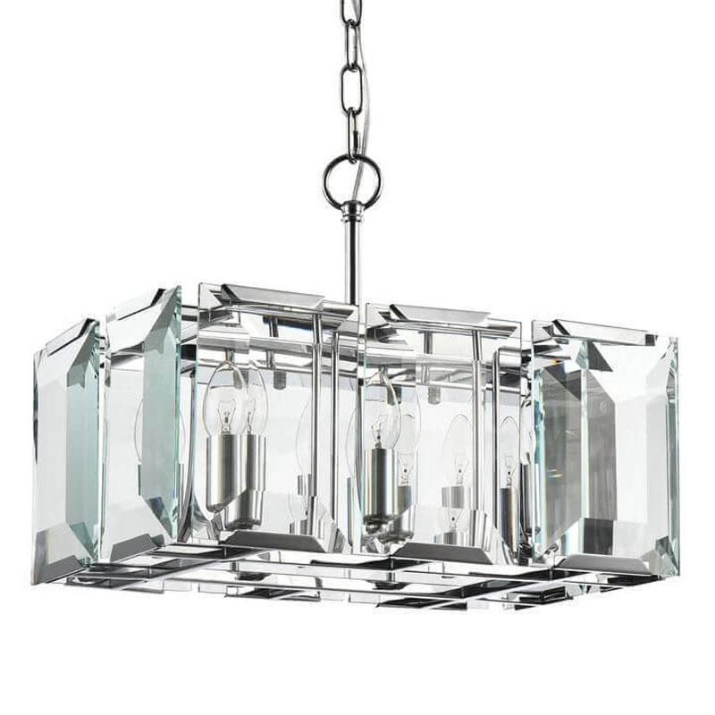 Люстра Harlow Crystal Square Chandelier chrome 6 Хром в Новосибирске | Loft Concept 