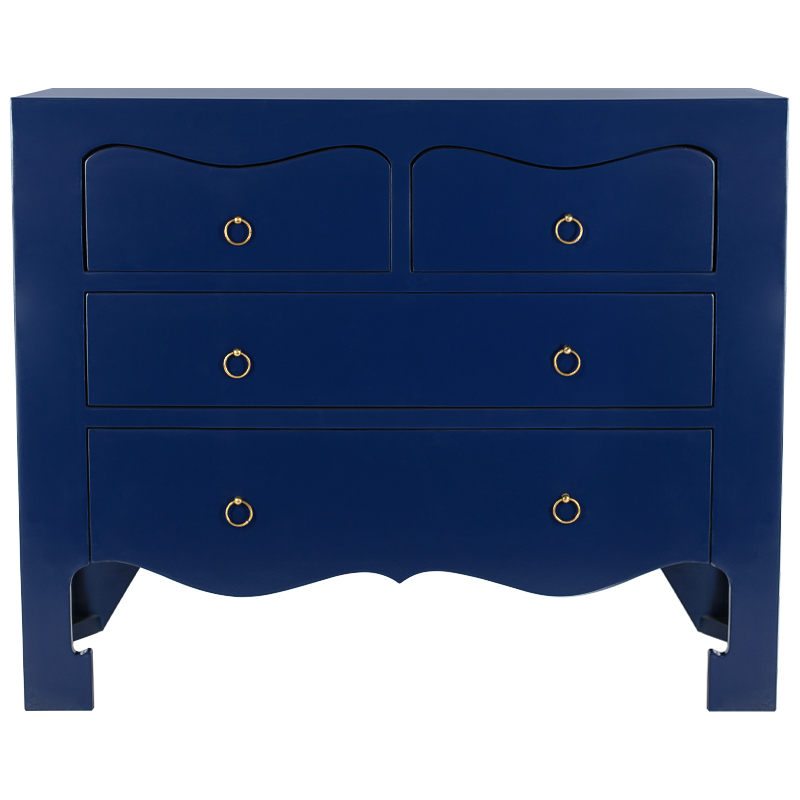 Комод темно-синий L.XV CHEST OF DRAWERS deep blue Темно-синий Золотой в Новосибирске | Loft Concept 