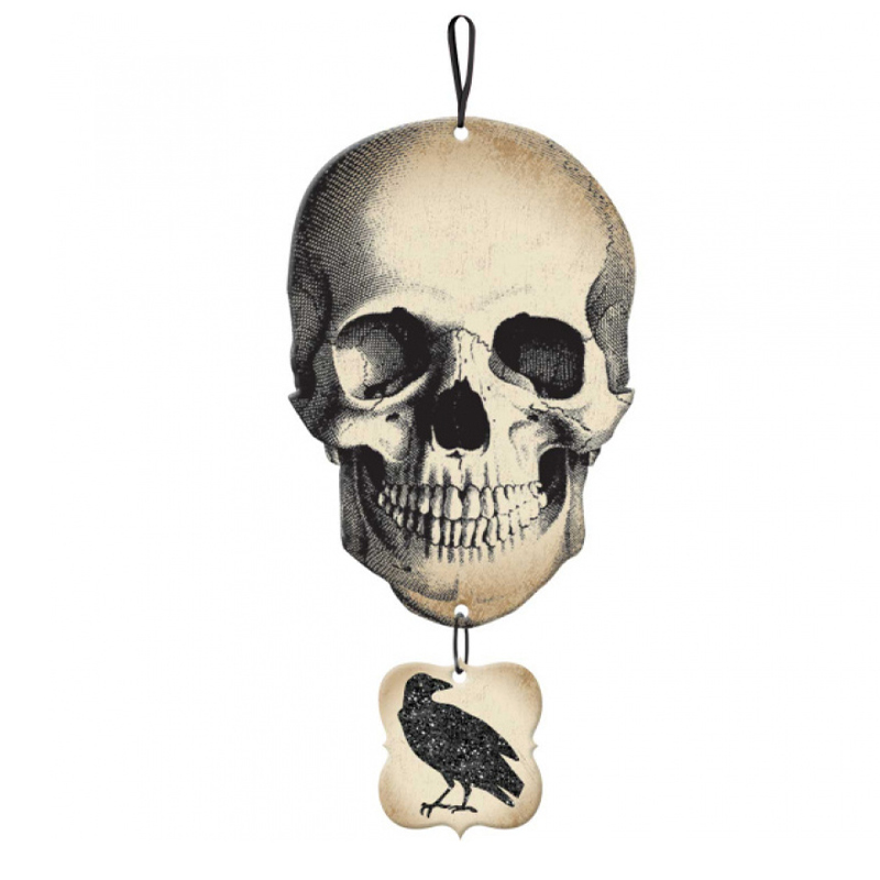 Аксессуар HALLOWEEN Hanging Skull Серый Черный в Новосибирске | Loft Concept 