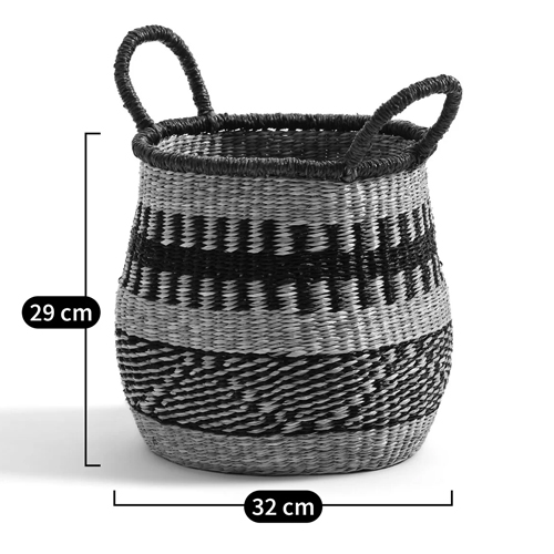 Круглая плетеная корзина Oyana Wicker Basket в Новосибирске