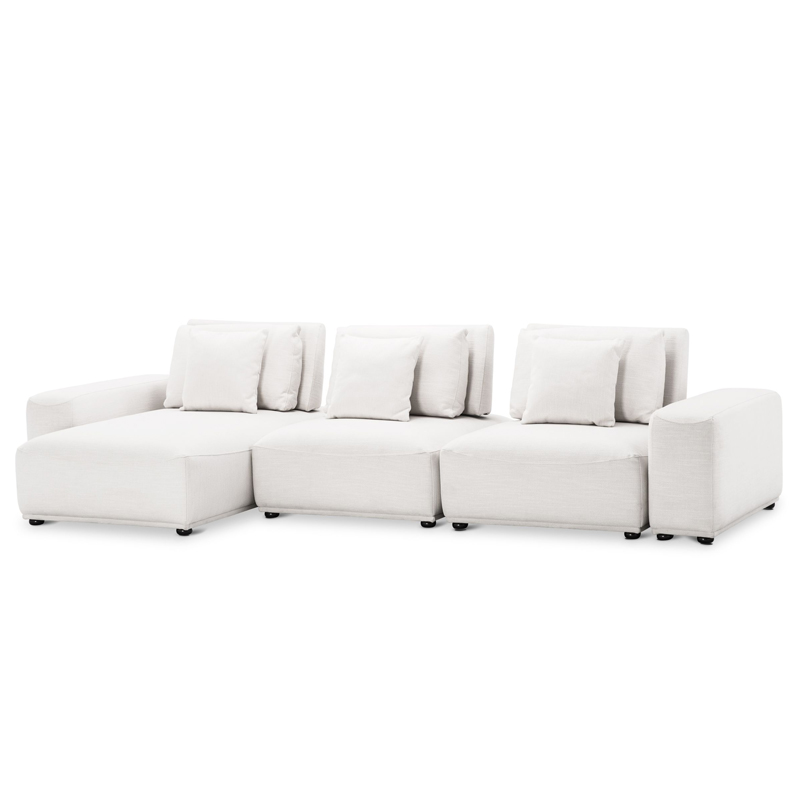 Диван Eichholtz Sofa Mondial Lounge white Белый Черный в Новосибирске | Loft Concept 