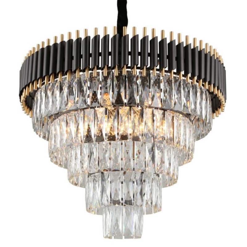 Empire Black Chandelier Crystal D 66 Черный Прозрачное Стекло Золотой в Новосибирске | Loft Concept 