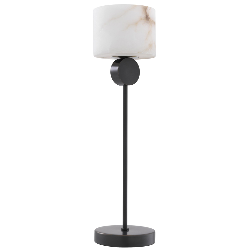 Настольная лампа Eichholtz Table Lamp Etruscan Bronze Темная бронза Белый в Новосибирске | Loft Concept 