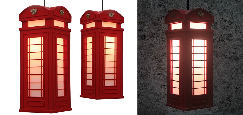 Подвесной светильник London Phone Booth Pendant - Loft-Concept в Новосибирске