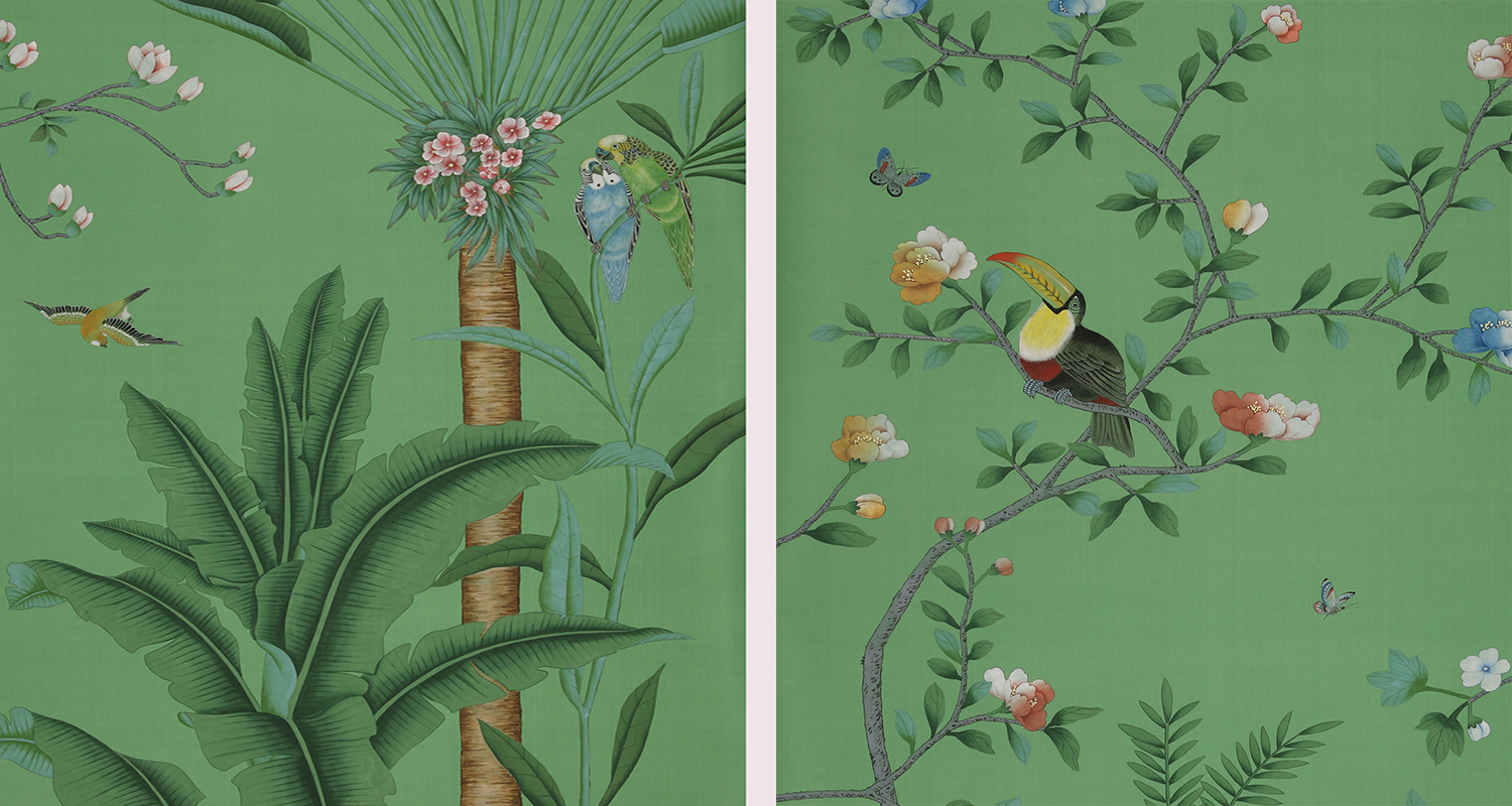 Обои ручная роспись Amazonia Emerald Green - фото №1