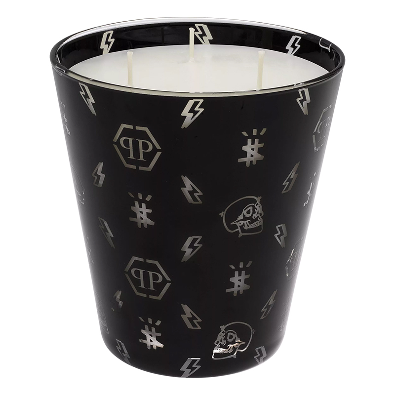 Свеча Philipp Plein Candle Monogram M Черный Белый в Новосибирске | Loft Concept 