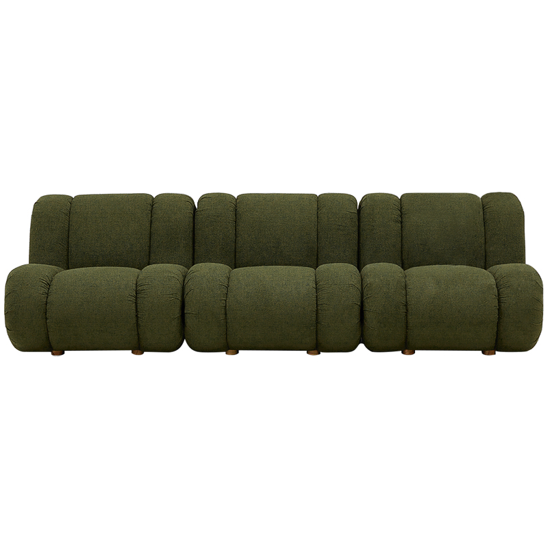 Модульный диван Erasmus Modular Sofa Green Зеленый Коричневый в Новосибирске | Loft Concept 