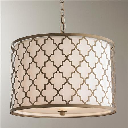 Люстра Contempo Arabesque Convertible Drum Pendant Латунь в Новосибирске | Loft Concept 