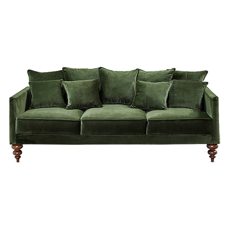 Диван Graceful Details Sofa Green Коричневый Зеленый в Новосибирске | Loft Concept 