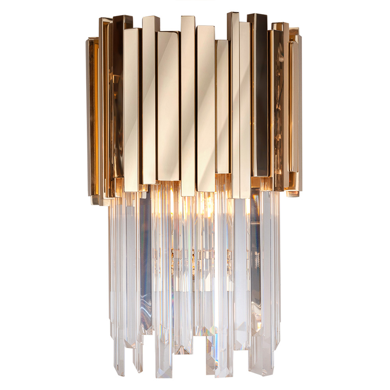 Бра Luxxu Modern Cascade Wall Lamp Gold 40 Золотой Прозрачное Стекло в Новосибирске | Loft Concept 