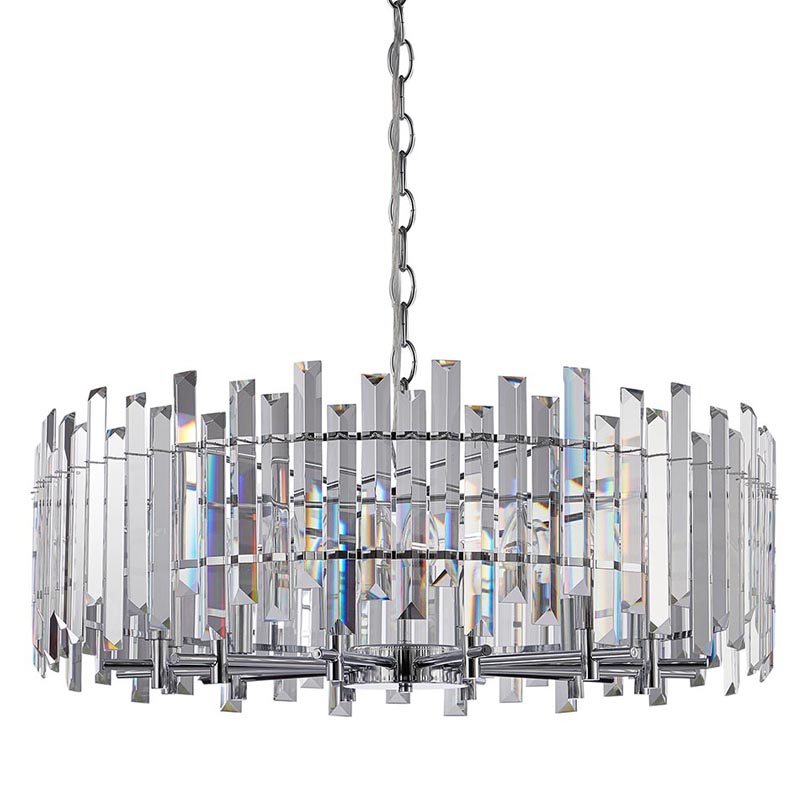 Люстра Langley Chandelier chrome 80 Хром Прозрачный в Новосибирске | Loft Concept 