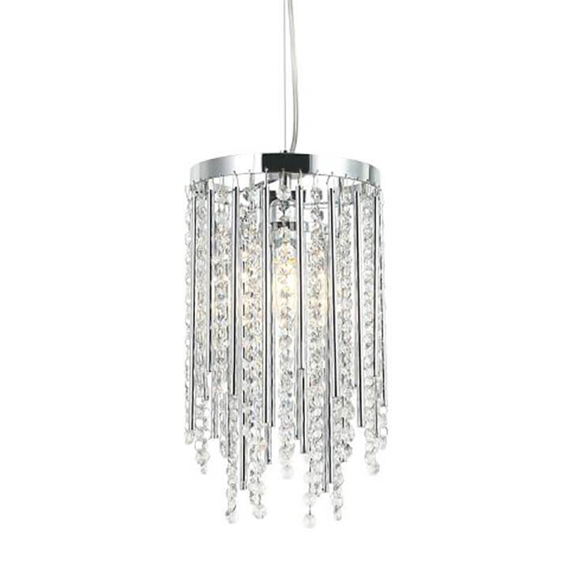 Подвесной светильник Crystal Wind Chimes Chrome Hanging Lamp Хром Прозрачный в Новосибирске | Loft Concept 