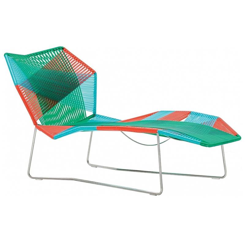 Шезлонг Moroso Chaise Longue Tropicalia Мульти Зеленый Красный Бирюзовый в Новосибирске | Loft Concept 