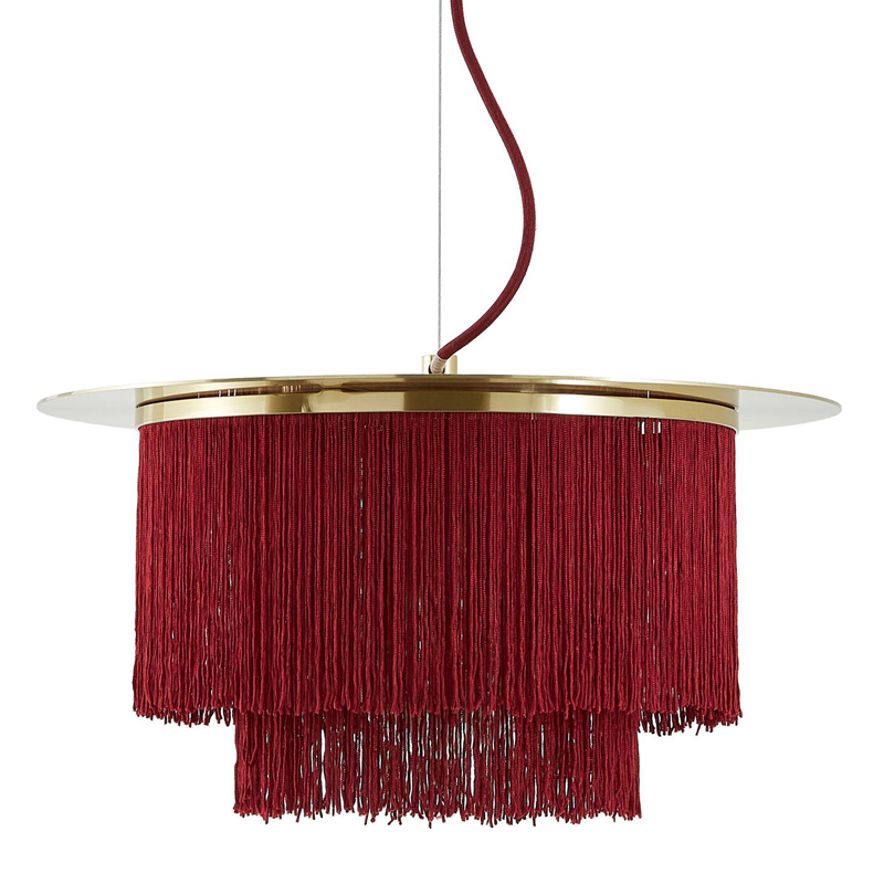 Люстра Houtique Chandelier Burgundy Бургундский красный Латунь в Новосибирске | Loft Concept 