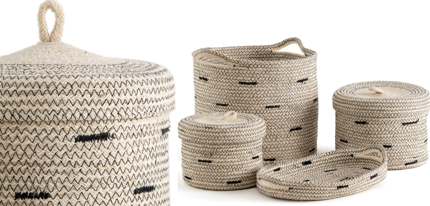 Комплект корзин из джута Wicker Baskets - фото №1