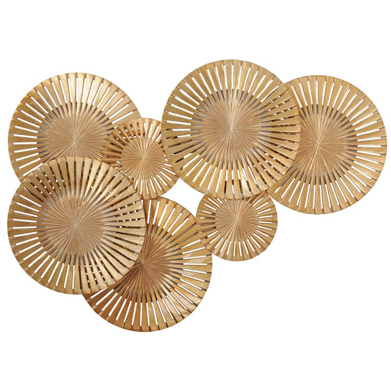 Арт-объект Apollo Gold Wall Plaque Disc gap 7 Золотой в Новосибирске | Loft Concept 