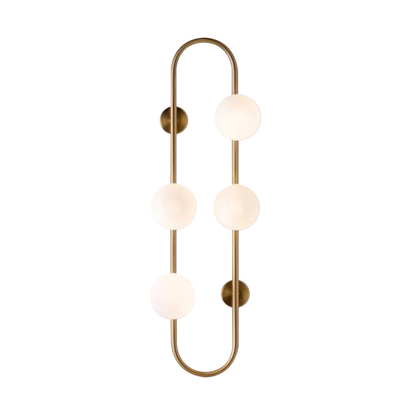 Бра HOOP WALL Lamp Gold 4 Золотой Белый в Новосибирске | Loft Concept 