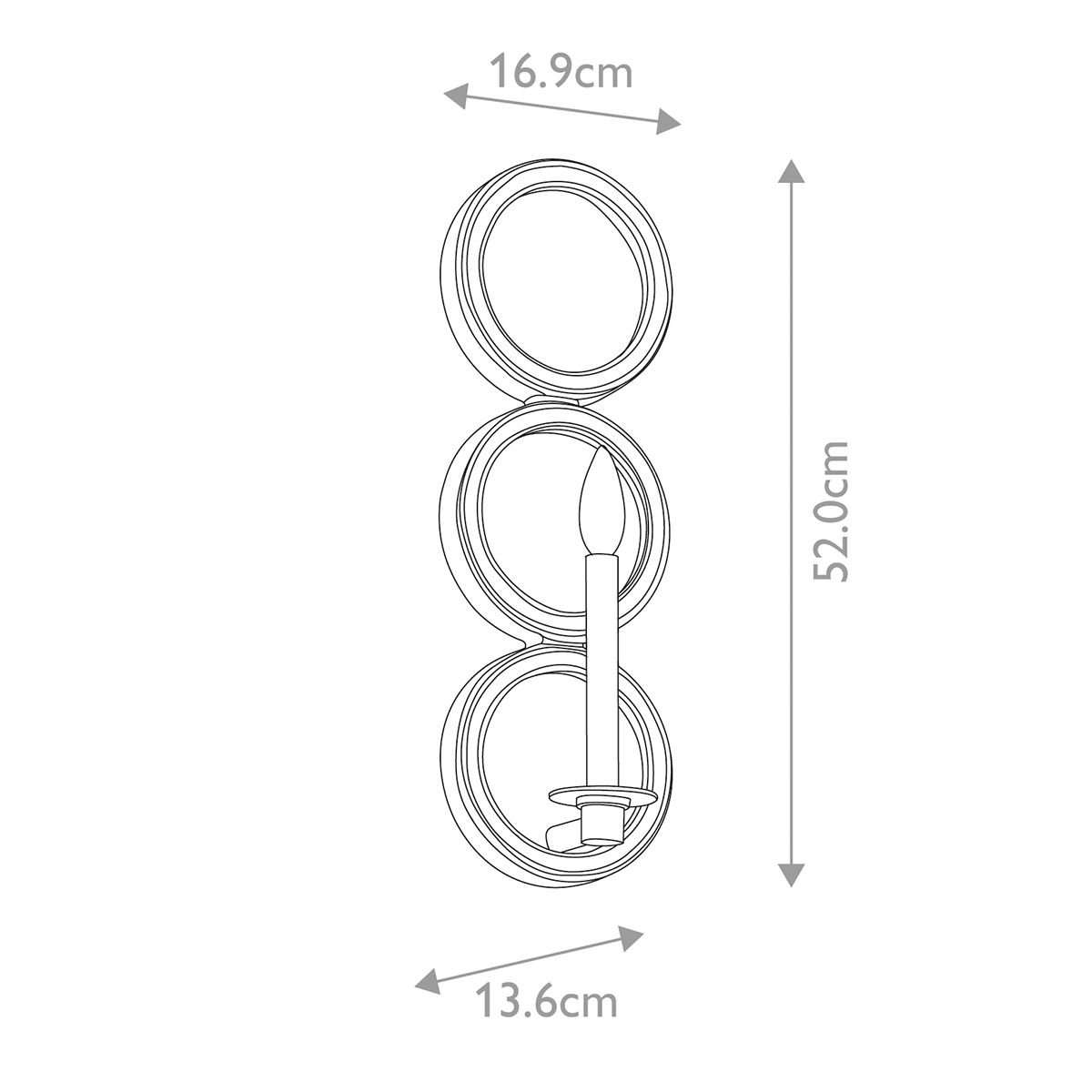 Бра в виде трех круглых зеркал Kichler в Новосибирске