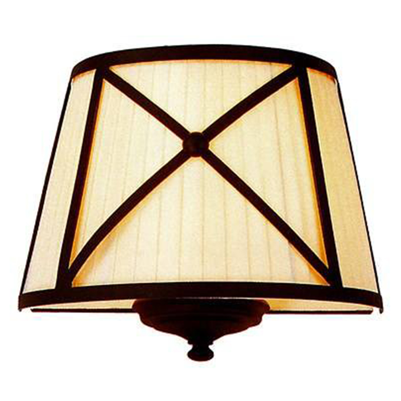 Бра Provence Lampshade Light Brown Wall Lamp Коричневый Бежевый в Новосибирске | Loft Concept 