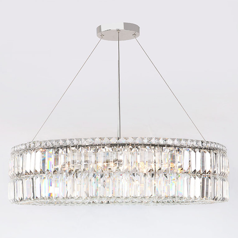 Люстра Darleen Crystal Nickel Chandelier 17 Никель Прозрачный (Transparent) в Новосибирске | Loft Concept 