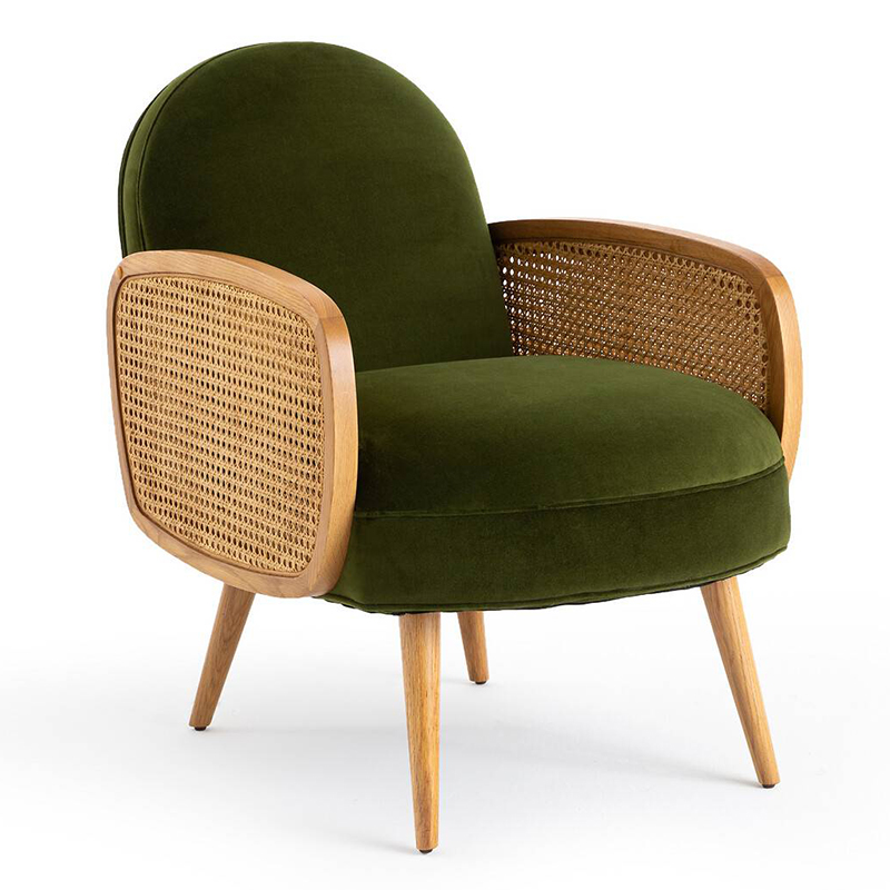 Кресло Morten Wicker Green Armchair Зеленый в Новосибирске | Loft Concept 